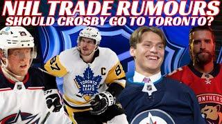 NHL Trade Rumours - Crosby to Leafs? Jets CBJ Panthers + More Signings