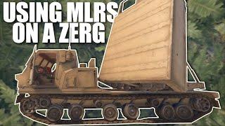 I USED THE MLRS to ONLINE RAID a ZERG  Rust Solo Survival 4 of 5