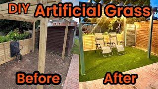 DIY how to lay & install artificial fake grass at home