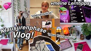 Klausurenphase Vlog+ Lerntipps & Motivation*neue Turnanzüge* + abendroutine  kathie