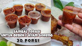 MAU BIKIN ACARA PAKAI RESEP INI SAJA BIKIN SAMBAL TERASI ENAK PEDAS MANIS  Untuk 30 PORSI