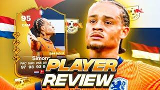 5⭐4⭐ 95 UEFA EURO MAKE YOUR MARK SIMONS SBC PLAYER REVIEW  Xavi Simmons  FC 24 Ultimate Team