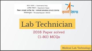 Lab Technician MLT Paper  ISRO  Government of India  Solved  Hindi