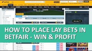 How to place lay bets in Betfair - WIN & PROFIT