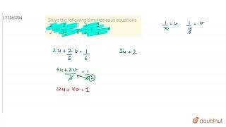 Solve the following simultaneous equations 2x + 23y = 16  3x + 2y =0  CLASS 10  LINEAR...