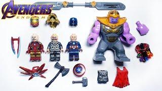 Lego Iron Man Captain America Thor and Thanos Marvel  EndGame Avengers Final Battle series