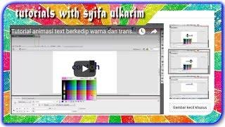 Tutorial animasi text berkedip warna dan transparan Adobe Flash