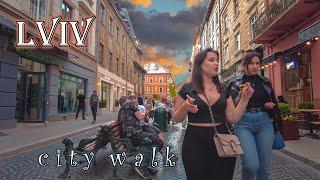  LVIV CITY - OLD TOWN  Walking Tour 4K– A Walk to the Sounds of a Real City. Ukraine