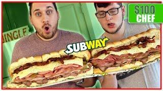 $100 SUBWAY GIANT SUB SANDWICH 11000 Calories