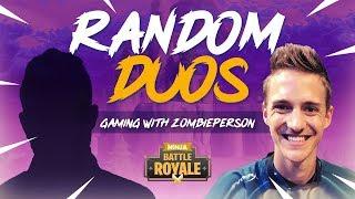 Random Duos - Ninja Matches The Coolest 7 Year Old - Fortnite Battle Royale Gameplay