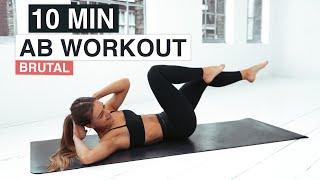 10 MIN BRUTAL AB WORKOUT TO GET RIPPED ABS  No Equipment Home Workout