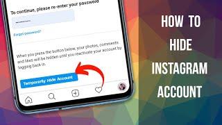 How To Hide Instagram Account  How To Temporarily Deactivate Instagram Account