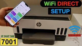 HP Smart Tank 7001 WiFi Direct Setup.