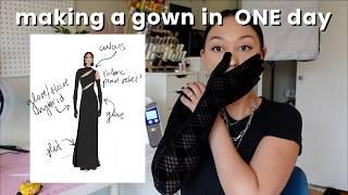 Making an entire GOWN from start to finish in less than 7 HOURS Patterning Prototyping & Sewing