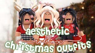 AESTHETIC CHRISTMAS ROBLOX outfits with CODES and LINKS Pt. 2  AdrieCookie 