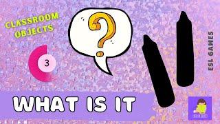 Whats this? – School supplies  English Vocabulary Guess the silhouette Game for kids ESL