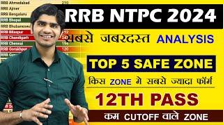 RRB NTPCSAFE ZONE2024  TOP 5 SAFE & DANGER ZONE  RAILWAY NTPC LATEST DATA  12TH PASS LEVEL