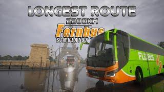 Longest Route  Paris to Flensburg  Fernbus Simulator  Logitech G29