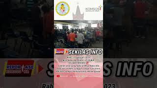 DILUAR PREDIKSI  Umat MELUBER hingga menutup depan pintu masuk Gereja  Reportase Komsos KR