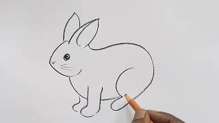 how to draw rabbit drawing easy step by step@aaravdrawingcreative1112