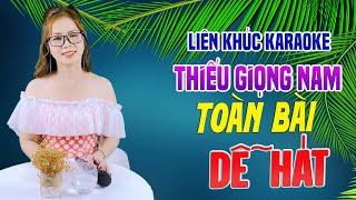 Liên Khúc Karaoke Song Ca THIẾU GIỌNG NAM Toàn Bài Dễ Hát  Song Ca Với Lê Liễu