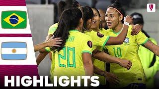 Brazil vs Argentina  Highlights  Concacaf W Gold Cup Womens Quarter Final 02-03-2024