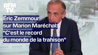 Marion Maréchal exclue de Reconquête linterview dÉric Zemmour en intégralité