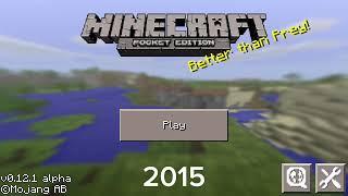 evolution of the mcpe title screen 2011-present