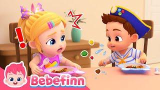 EP95  Good Manners  Learn Healthy Habit  Etiquette Lesson for Kids  Bebefinn Nursery Rhymes