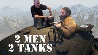 Lindybeige and The Chieftain ramble over a Churchill tank with added Sherman