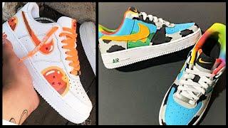 CUSTOM AIR FORCE 1S SHOES  TIKTOK EDITION 2021