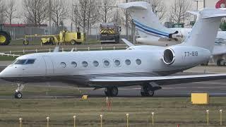 Farnborough Runway 24 Spotting. Irritated ATC  Gusting winds Gulfstreams and more 22  29 Jan 24