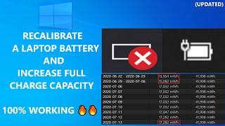 HOW TO RESETRECALIBRATE A LAPTOP BATTERY  Increase battery capacity UPTO 40% 