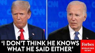 I Really Dont Know What He Said At The End Of That Sentence Trump Zings Biden During CNN Debate