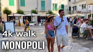 4k Italy Summer Walking Tour  MONOPOLI