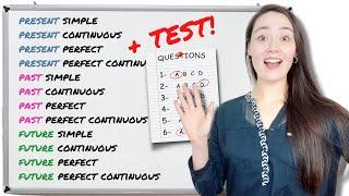 ALL 12 ENGLISH TENSES IN 1 HOUR + TEST