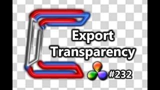 DaVinci Resolve Tutorial How To Export With Transparent Backgrounds