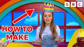 How to Make a Rainbow Crown    CBeebies