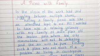 Write an essay on A Picnic with Family  Essay Writing  English