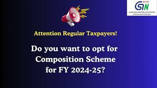 How to opt-in for Composition levy for FY 2024-25