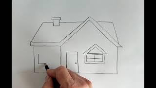 Kolay ev çizimi Easy house drawing