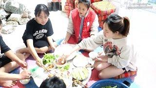 món ăn đơn giản mà ngon của ba cô gái thái xinh đẹp cô Hoa vlog
