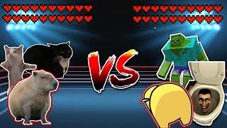 Capybara team vs Among us team Meme battle