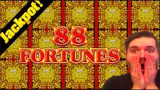 I RAISED MY BET After Every WINNING Spin On HIGH LIMIT 88 Fortunes Slot Machine JACKPOT HAND PAY