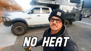 NO HEAT- Part 1Starting Our 6000 Mile Journey In A 4x4 Truck Camper