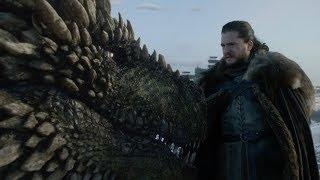 Jon Snow rides a dragon  Game of Thrones Season 8
