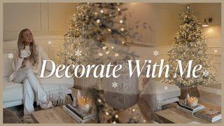 DECORATING MY CHRISTMAS TREE  neutral tones cream gold & champagne 2023 