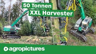 Holzernte XXL – Größter Harvester der Welt  IMPEX Hannibal T50 bei Vieghofer Holz  Forst Doku