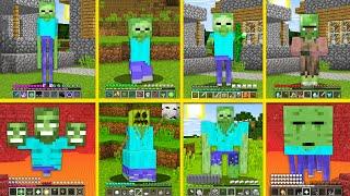 Minecraft Mobs Became Zombie  Creeper Skeleton Enderman Ghast Wither Golem HOW TO PLAY my craft