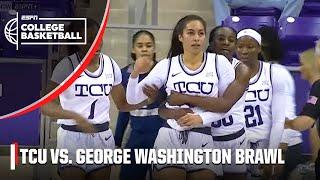 Eight players ejected after punches thrown in TCU-George Washington game  ESPN College Basketball